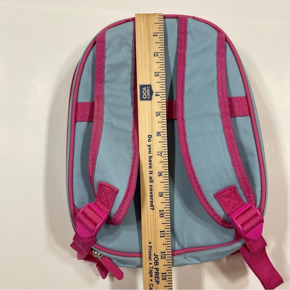 Blue Pink Owl Hard Shell Cover Travel Backpack - Picture 11 of 13